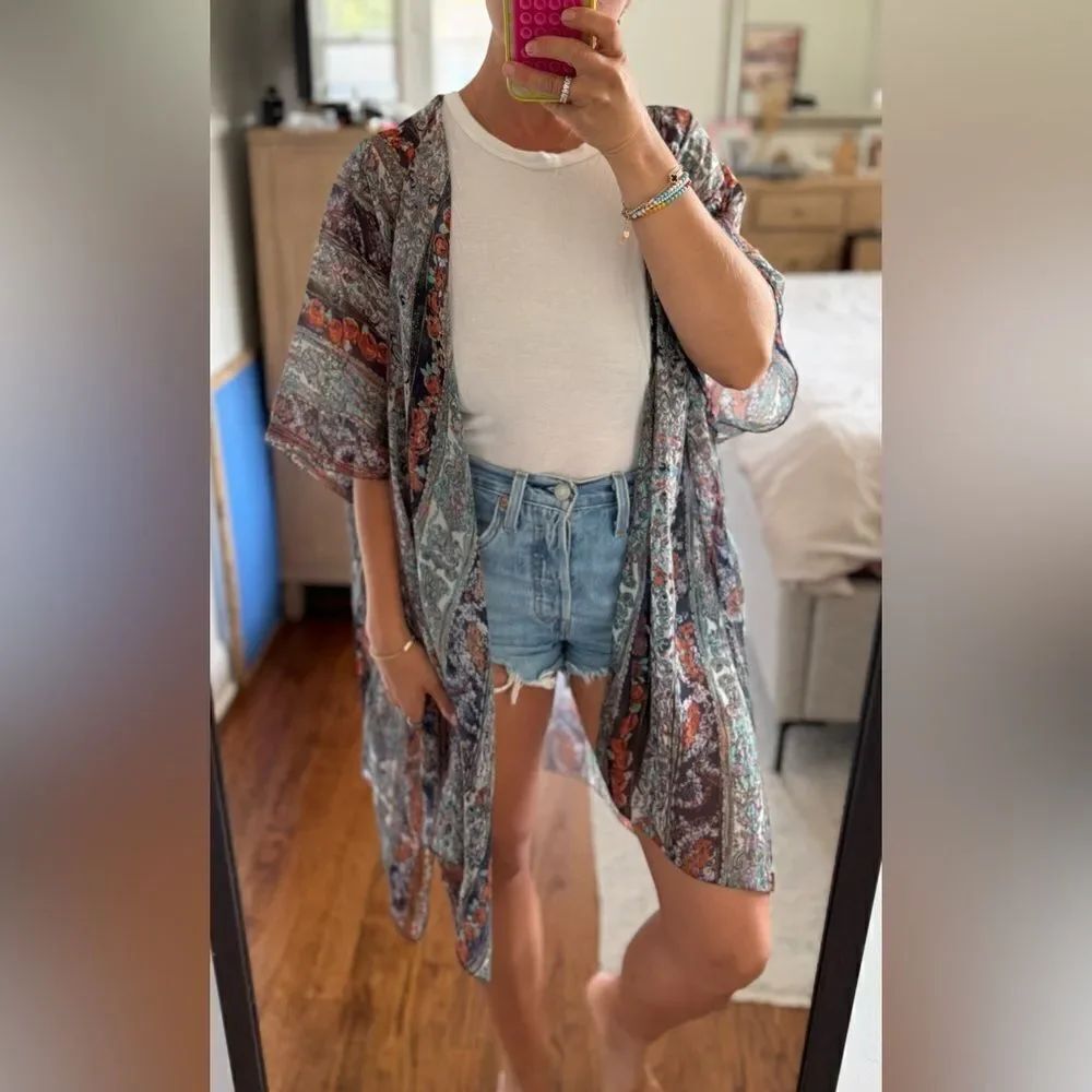 Millau from LF STORES Boho Short Sleeve Kimono Cardigan
